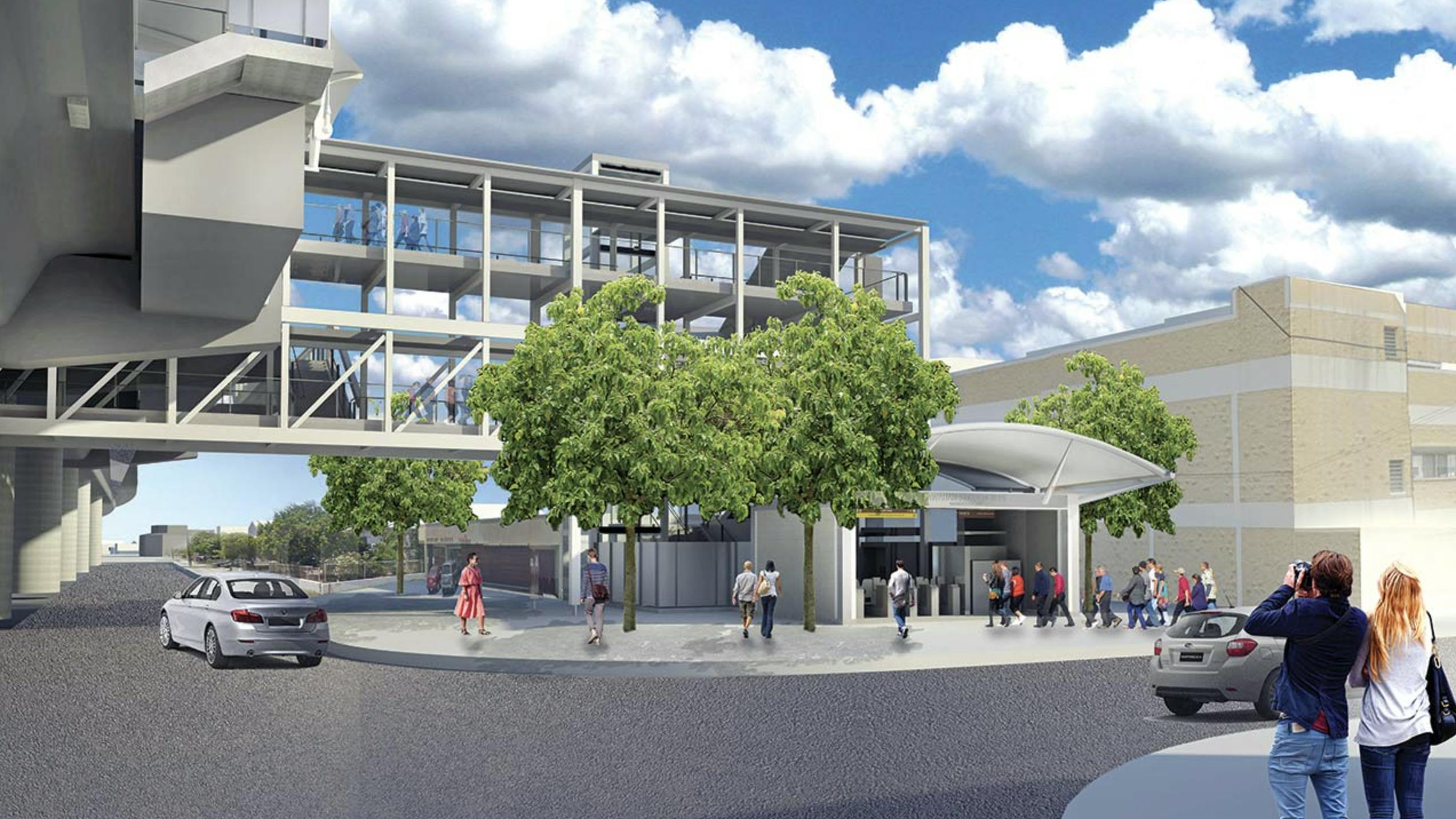 Rendering of the future Mokauea (Kalihi) Skyline Station.