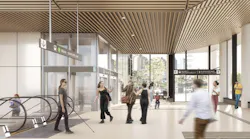 A rendering of Scarborough Center Station's entrance interior.