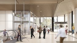 A rendering of Scarborough Center Station's entrance interior. A rendering of Scarborough Center Station's entrance interior.