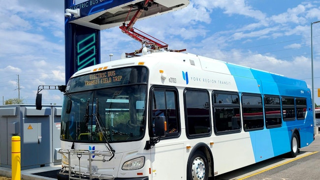 York Region Transit zero-emission bus.