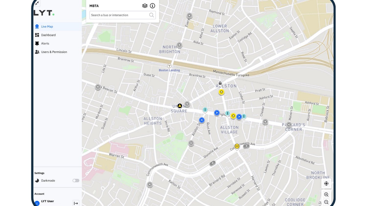 The image displays LYTs updated, cleaner map view.