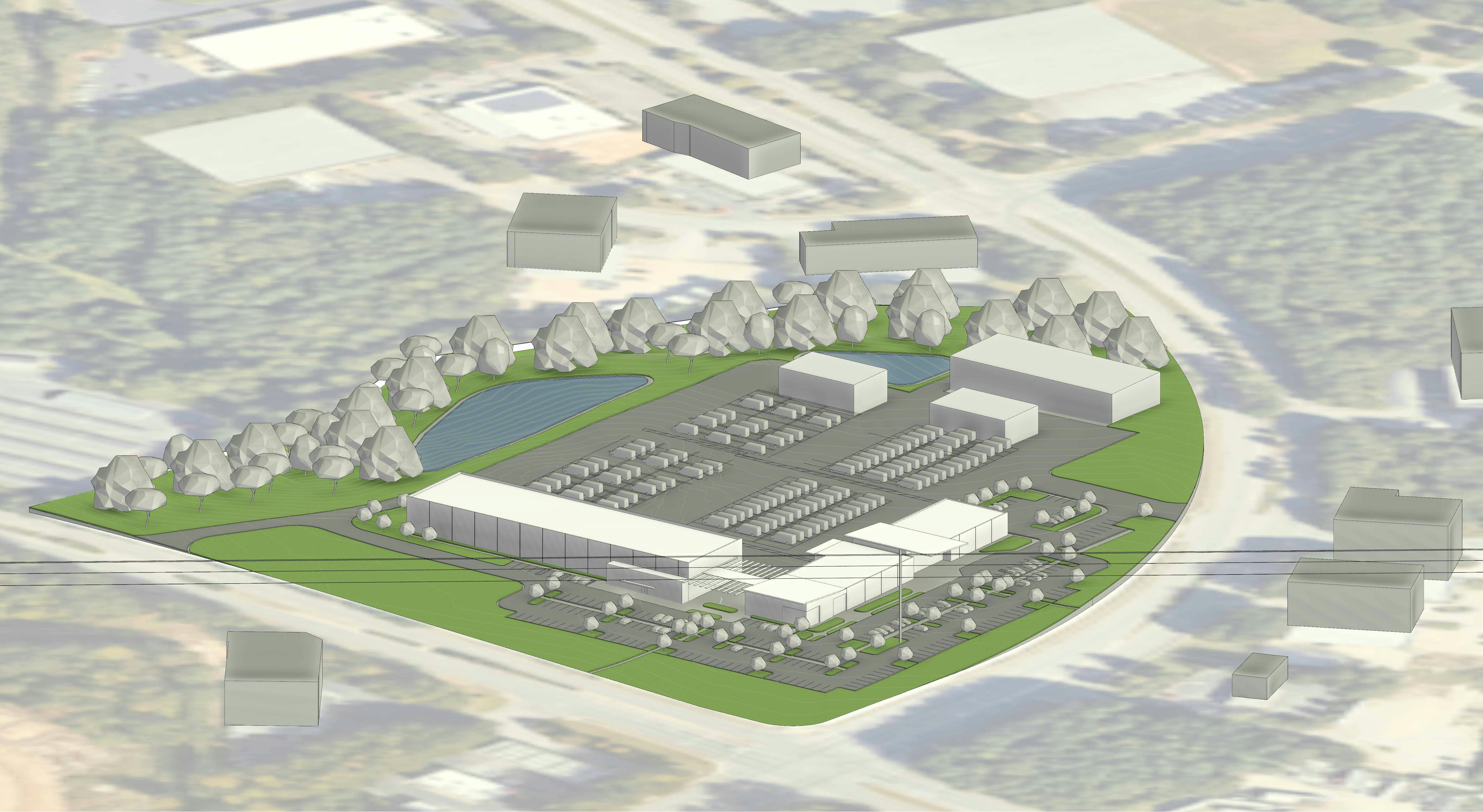 A rendering of the GoRaleigh Access facility.