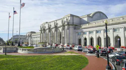 Washington Union Station on a sunny day.
