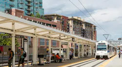 Union Station light-rail stop in downtown Denver, Colo.