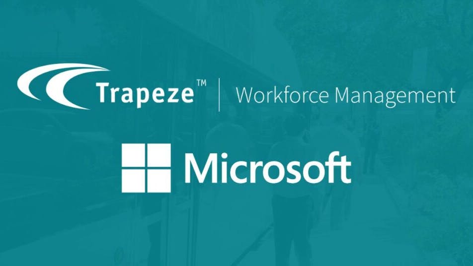 The image displays Trapeze's and Microsoft's logos.