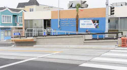 ADA ramp at a surface-level light-rail station
