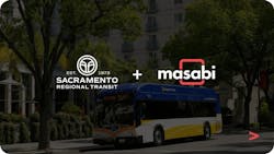 The image features logos of both Masabi and Sacramento Regional Transit. The image features logos of both Masabi and Sacramento Regional Transit.
