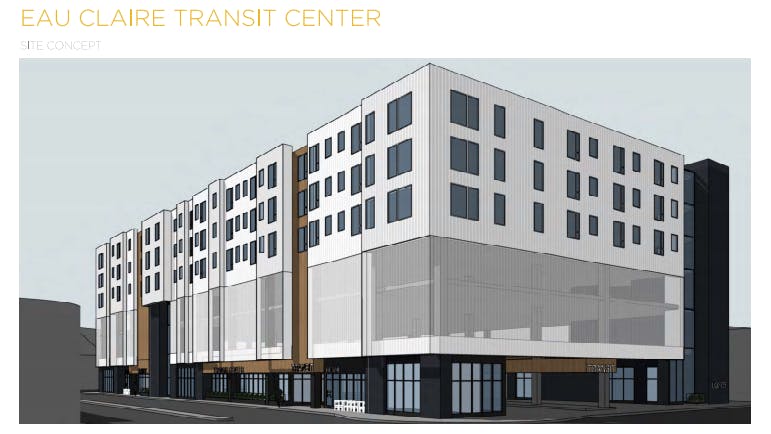 A rendering of the new transit system.