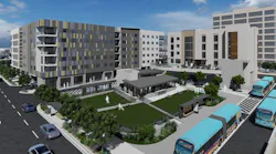 A rendering of the future transit-oriented development in uptown Albuquerque.