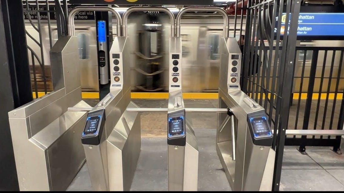 Metropolitan Transportation Authority fare gates.