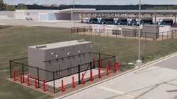 The image shows one of the energy stations that will power the chargers being installed. The image shows one of the energy stations that will power the chargers being installed.