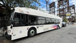 A new New Jersey Transit bus. A new New Jersey Transit bus.