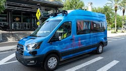 A Jacksonville Transportation Authority NAVI vehicle. A Jacksonville Transportation Authority NAVI vehicle.