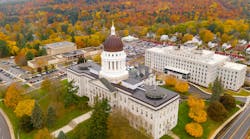 An ariel shot of the Maine State Capitol building. An ariel shot of the Maine State Capitol building.