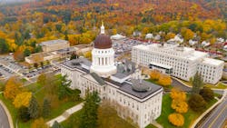 An ariel shot of the Maine State Capitol building. An ariel shot of the Maine State Capitol building.