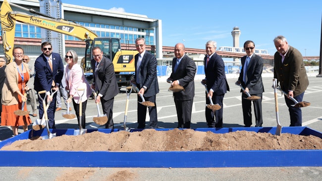 The Port Authority of New York and New Jersey broke ground on a new 2.5-mile automated people mover AirTrain Newark system at Newark Liberty International Airport.