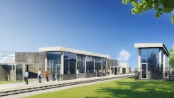 A rendering of the Caledonia GO Station. A rendering of the Caledonia GO Station.