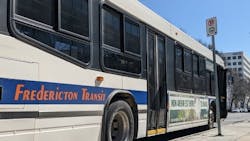 A city of Fredericton bus in 2022. A city of Fredericton bus in 2022.