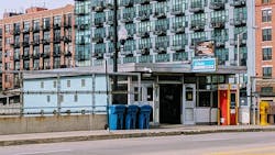 The Racine station entrance. The Racine station entrance.