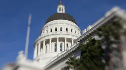 A framed shot of the California Capitol building.