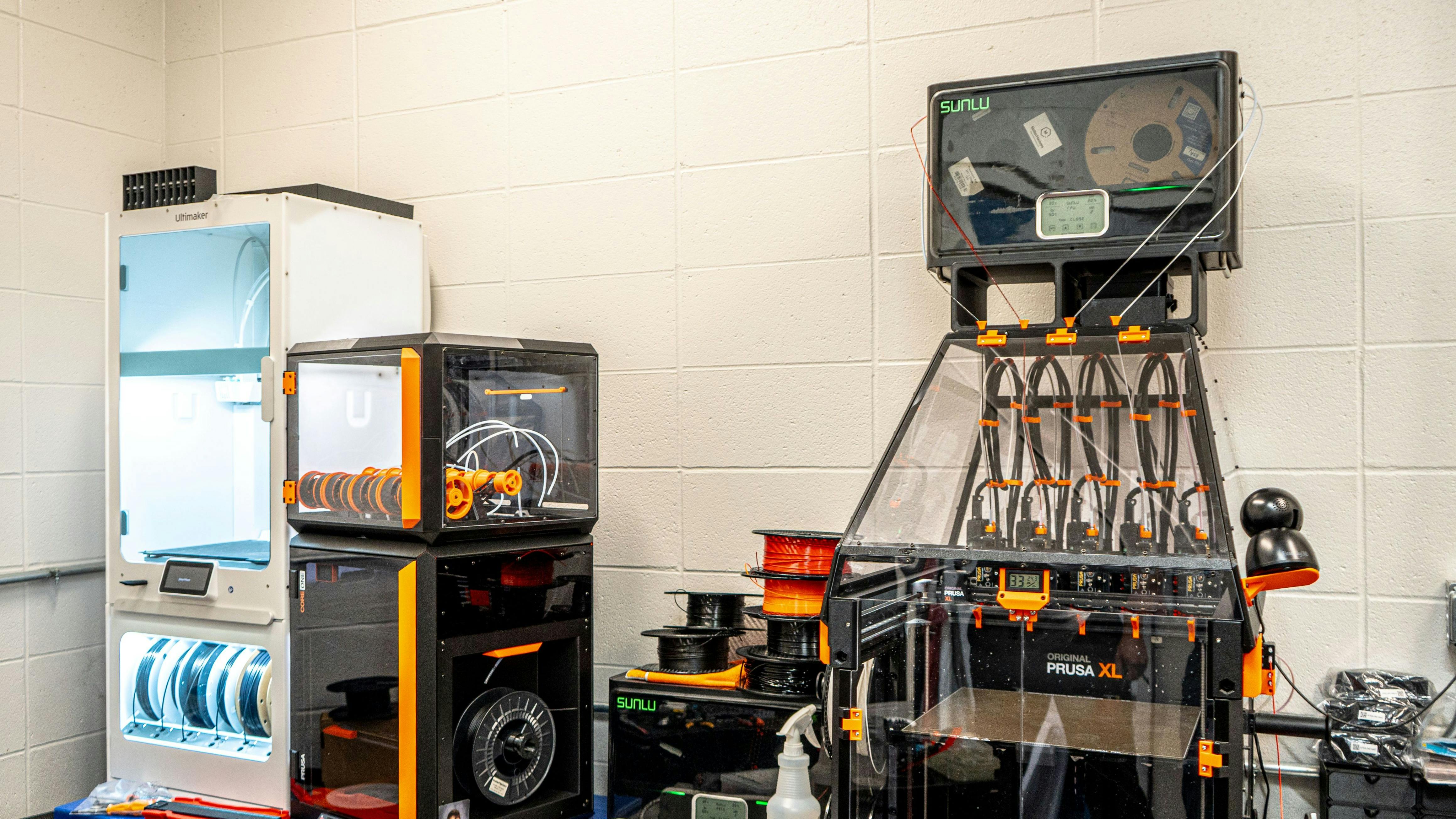 3D printers at Central Facility.