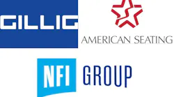 GILLIG, American Seating and NFI logos.