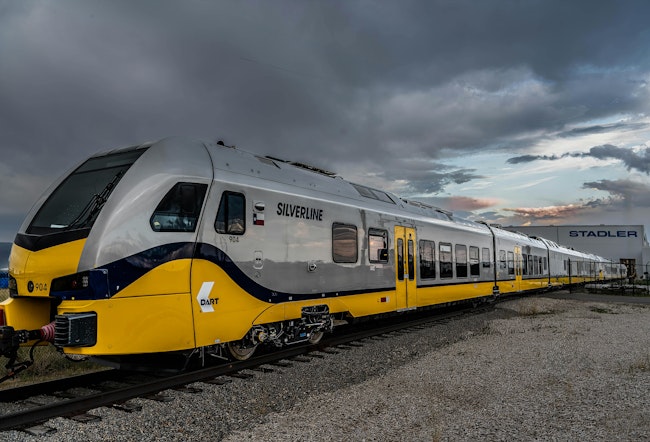 A DART Silver Line Stadler train.