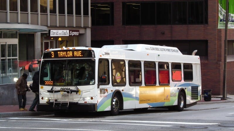 A Maryland Transit Administration bus.
