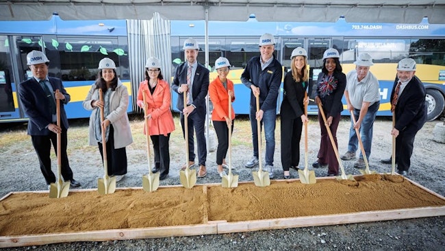 City leaders insert shovels into dirt to break ground on the expansion.