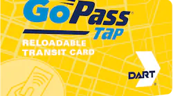 Dallas Area Rapid Transit GoPass card.