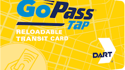Dallas Area Rapid Transit GoPass card. Dallas Area Rapid Transit GoPass card.