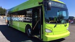 A BC Transit electric bus. A BC Transit electric bus.