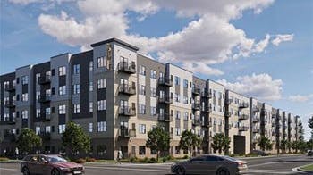 A graphic rendering of the proposed Valley Station Apartments in Apple Valley.