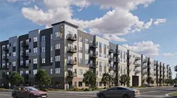 A graphic rendering of the proposed Valley Station Apartments in Apple Valley.
