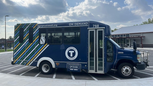 A Lawrence Transit bus.