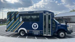 A Lawrence Transit bus. A Lawrence Transit bus.