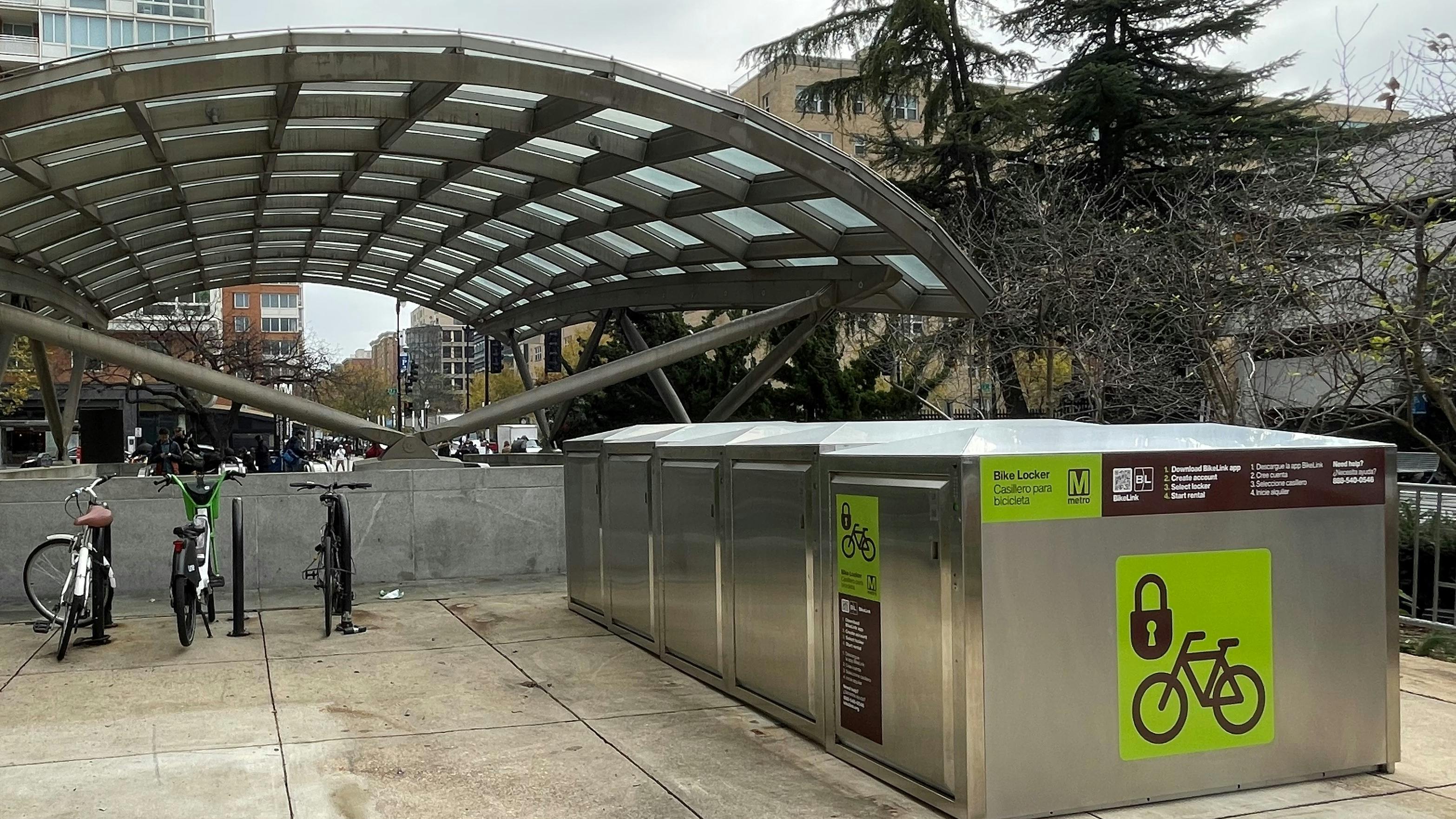 The Washington Metropolitan Area Transit Authority has launched the first part of its updated bike parking program with new bike lockers now available outside the Foggy Bottom and Eastern Market Metrorail stations.