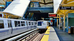 A Bay Area Rapid Transit train at the Millbrae, Calif., station is ready to depart for San Francisco and the East Bay.