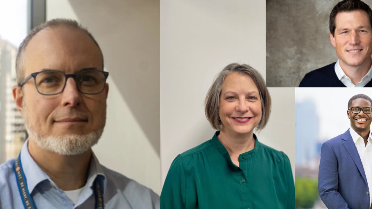 Alan Lehto (left), Deanna Trebil (middle), Tobias Bauer (top right), David Crowley (bottom right).