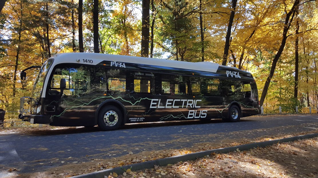 A Pioneer Valley Transit Authority bus.