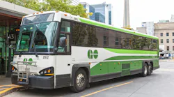 GO Transit bus at the Union Station coach terminal in Toronto.