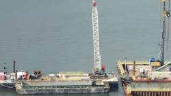 Construction happening on the Hudson River Ground Stabilization project on Dec. 31, 2024. Construction happening on the Hudson River Ground Stabilization project on Dec. 31, 2024.