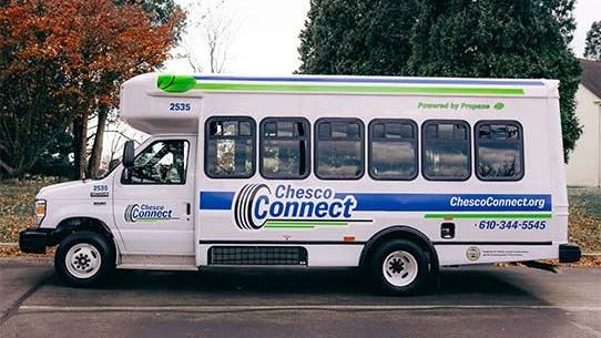 A Chester County propane bus.