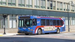 A WRTA bus sits stopped. A WRTA bus sits stopped.