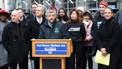 NYCDOT and city officials gather outside on Madison Ave. to launch the restart of the program. NYCDOT and city officials gather outside on Madison Ave. to launch the restart of the program.