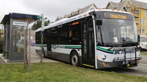 A BC Transit medium-duty bus.
