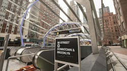 The image shows the entrance to the 96th Street Q Station. The image shows the entrance to the 96th Street Q Station.