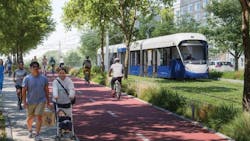 A rendering of the Austin Light Rail Phase 1 project. A rendering of the Austin Light Rail Phase 1 project.