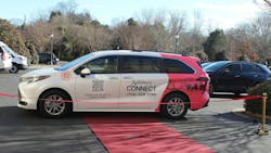 A Salisbury Connect microtransit vehicle. A Salisbury Connect microtransit vehicle.