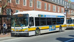A Massachusetts Bay Transportation Authority bus in Cambridge, Mass. A Massachusetts Bay Transportation Authority bus in Cambridge, Mass.